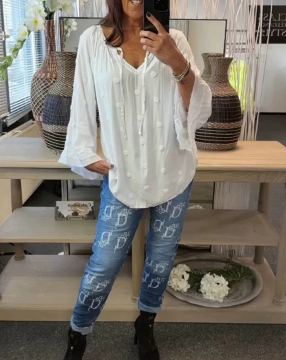 ZARA Summer Chic Flared Sleeve Top